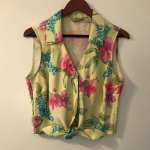 Cropped Silk Blouse